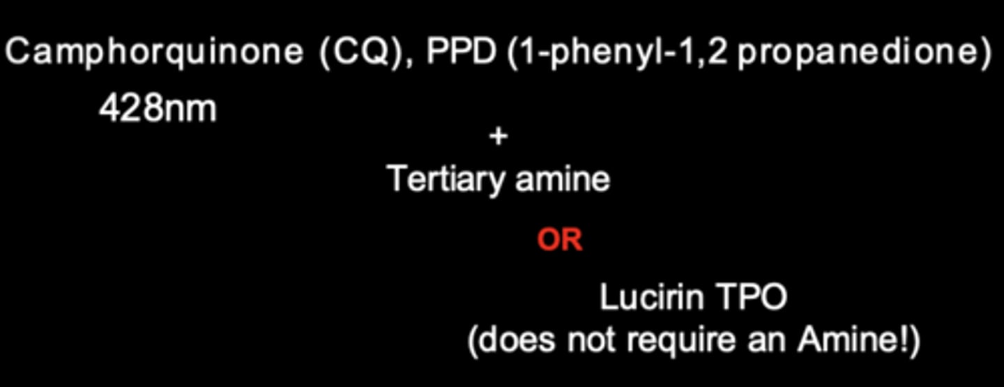 <p>Photo-initiators</p><p>- absorb electromagnetic energy</p>