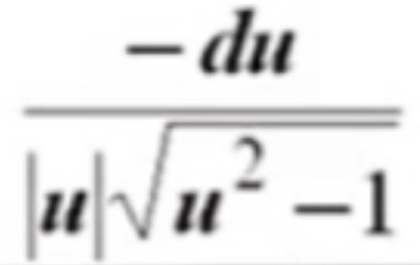 <p>-u'/[ |u| • sqrt(u² - 1) ]</p>