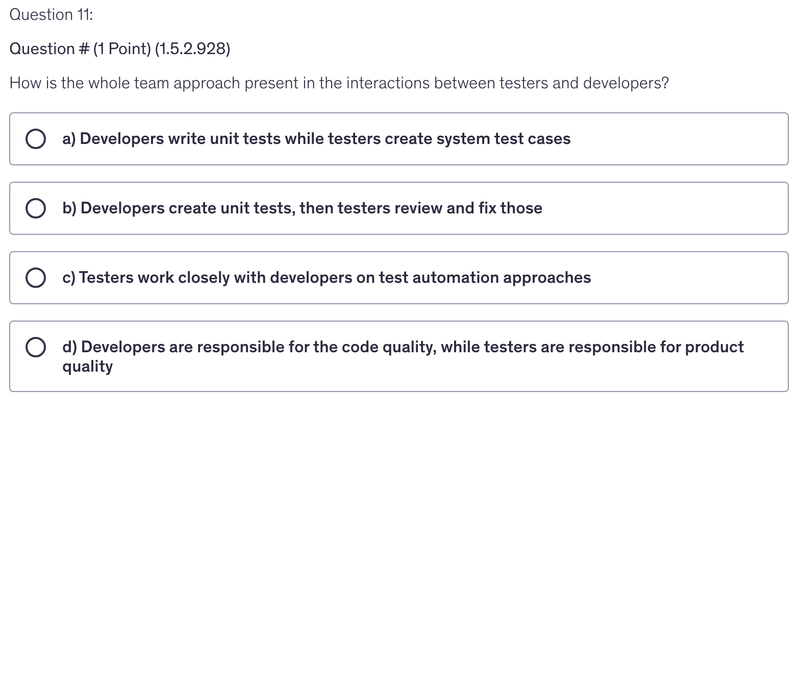 <p>How is the whole team approach present in the interactions between testers and developers?</p>