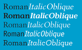 <p>Relationship of vertical axis to baseline </p><ul><li><p>Roman </p></li><li><p>Italic </p></li><li><p>Oblique </p></li></ul><p></p>