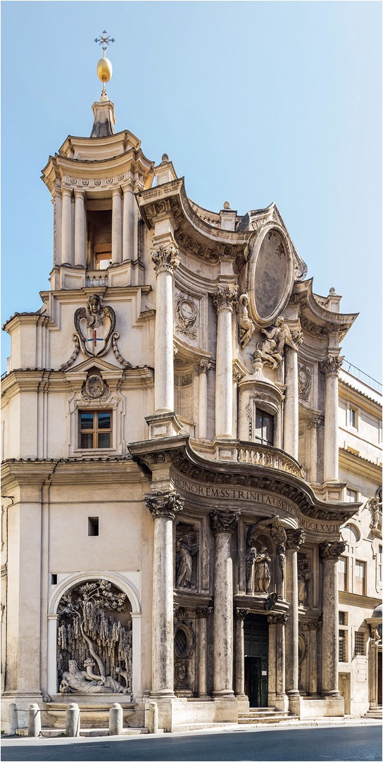 <p><span><strong>Francesco Borromini, exterior of San Carlo alle Quattro Fontane</strong>, Rome, 1665–67</span></p>