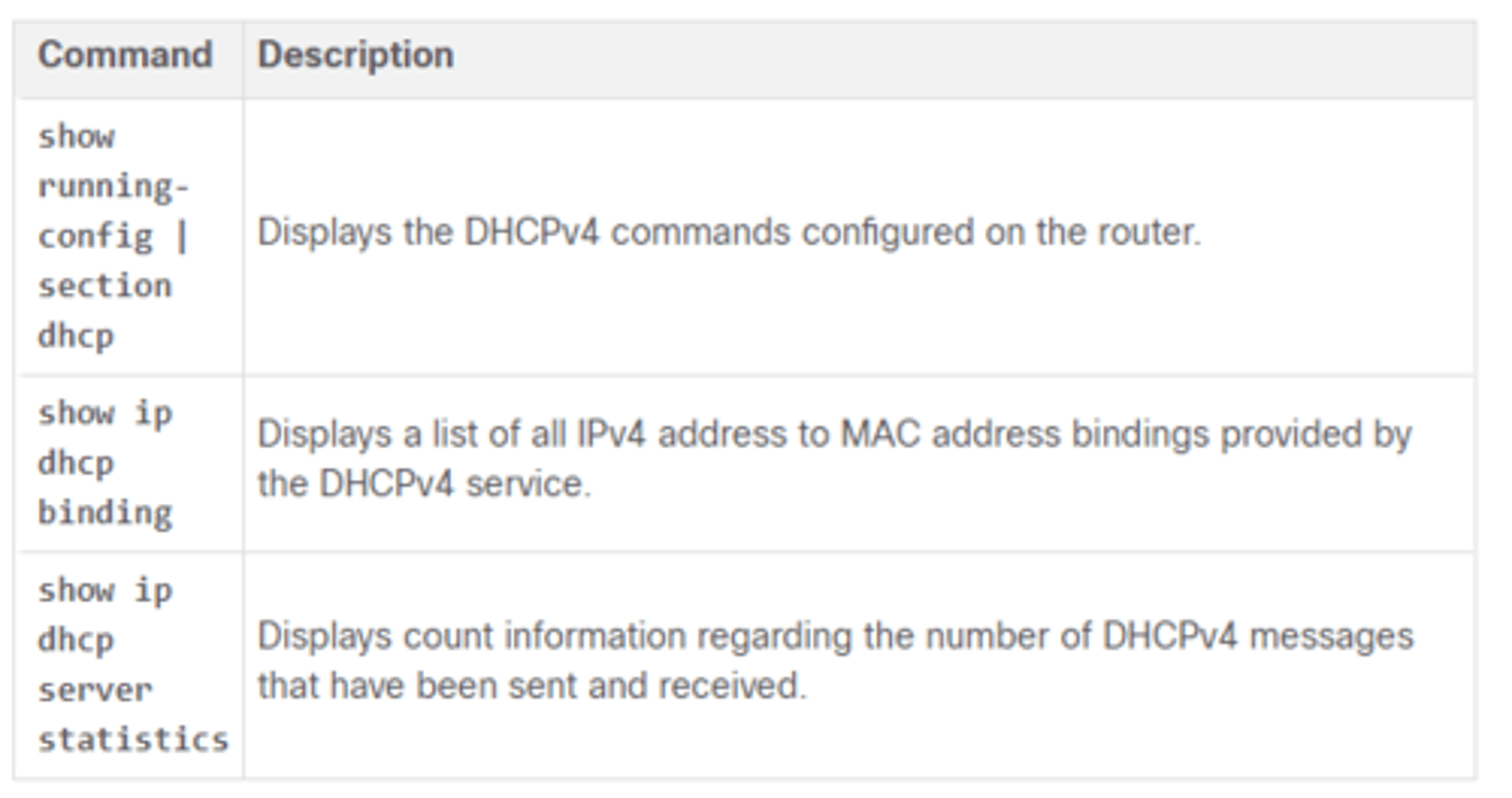 <p>Use the command <strong>no service dhcp</strong></p>