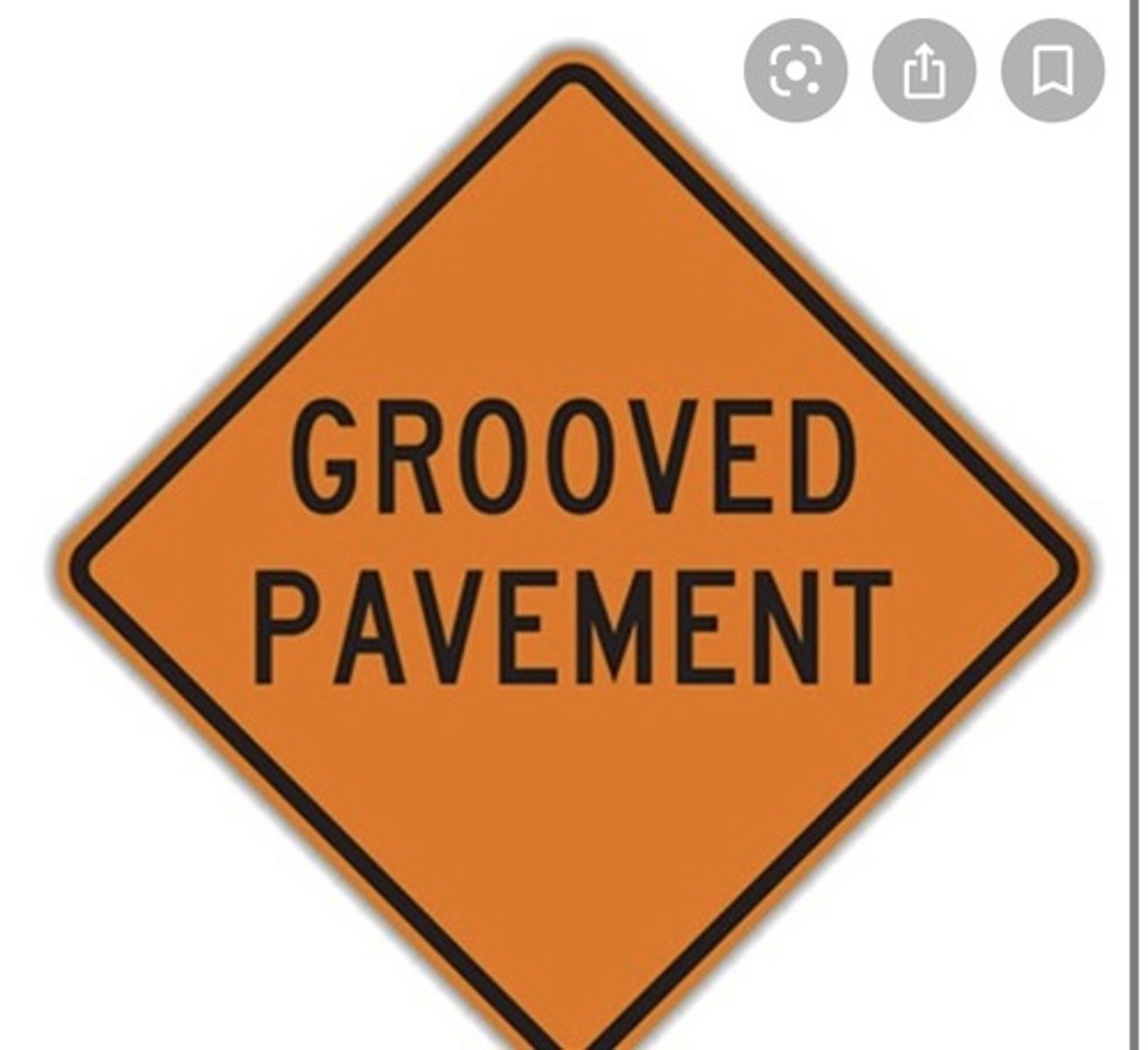 <p>The road has been grooved to prevent slippery conditions</p>
