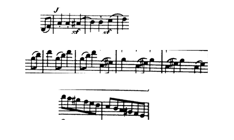<p>Anacrusis into the start of section B, same as section A</p><p>Hemiola 20<sup>3</sup>-25<sup>1</sup></p><p>More quavers seen in this section than in section A</p>