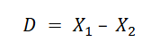 <p>difference score</p>