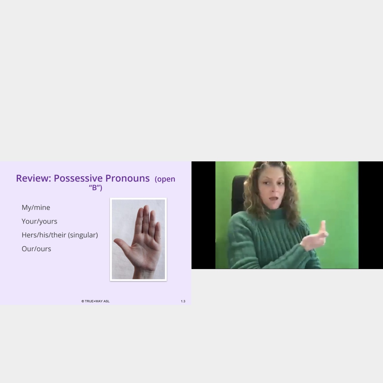 <p>Inward palm from one shoulder to the next</p>