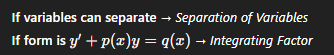 <p>FIRST-ORDER ODEs (1)</p>