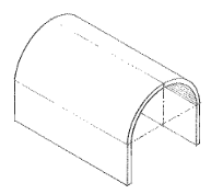 <p>A vault having a<span style="color: red"> semicircular cross section</span>. Also called cradle vault, tunnel vault, wagon vault.</p>