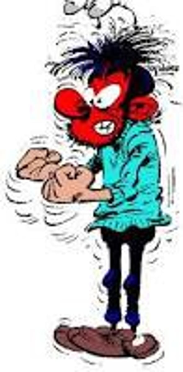 <p>annoyed, irritated</p>