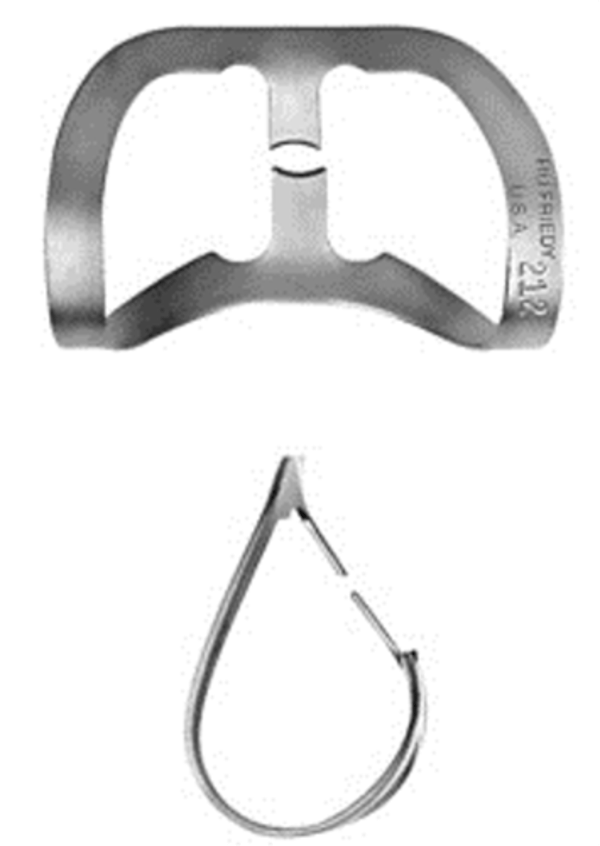 <p>•Flat jaws for labial caries on anterior teeth</p>