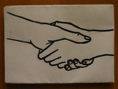 <p>to shake hands</p>