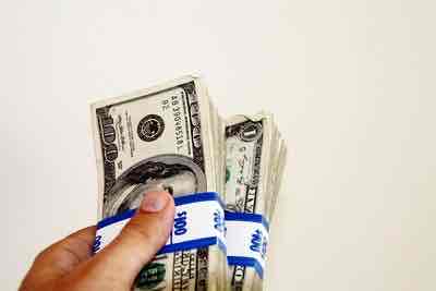 <p>a large amount of money </p>