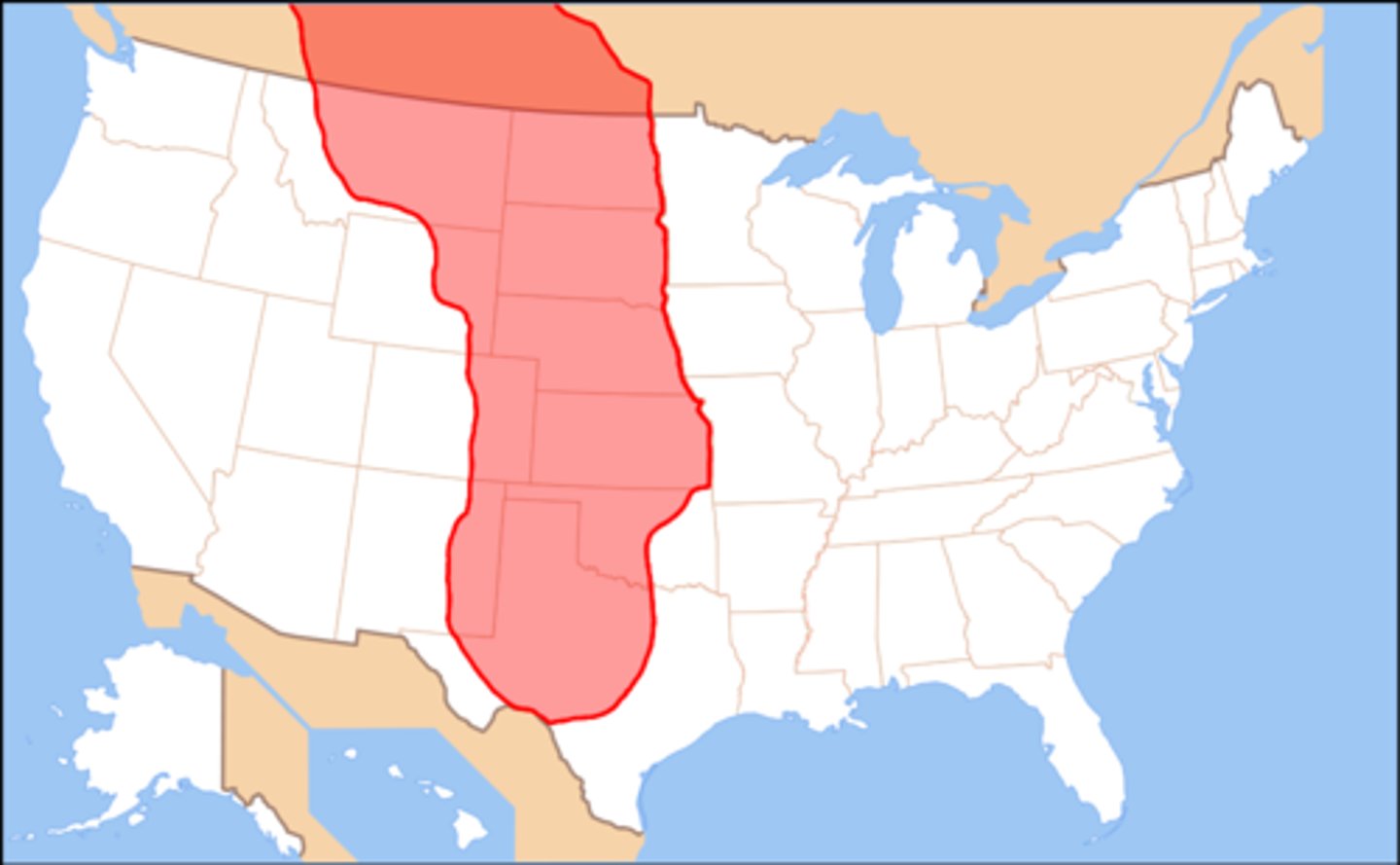 <p>A mostly flat and grassy region of western North America</p>