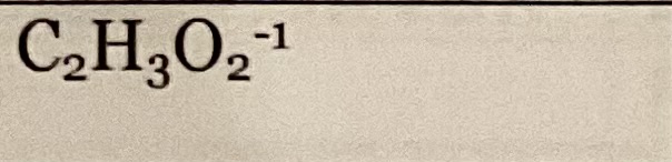 <p>C2H3O2¹</p>