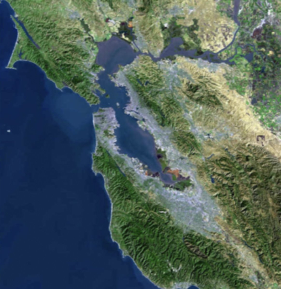 <p>movement created a low spot that is now filled with water</p>