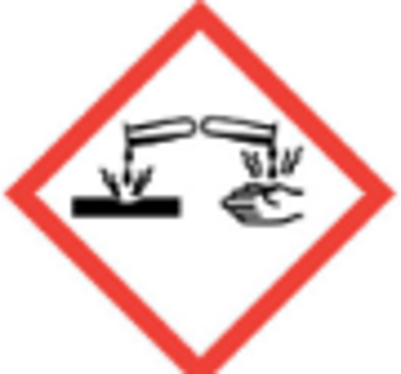 <p>Can damage or destroy skin or surfaces</p>