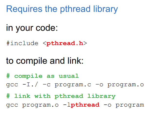 POSIX (Portable Operating System Interface). NOT be default. This creates pthreads using the POSIX threads API. pthreads is a parallel execution model independently of language.