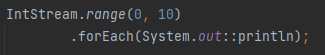 <p>Creates a sequential stream of int values in a given range.</p>