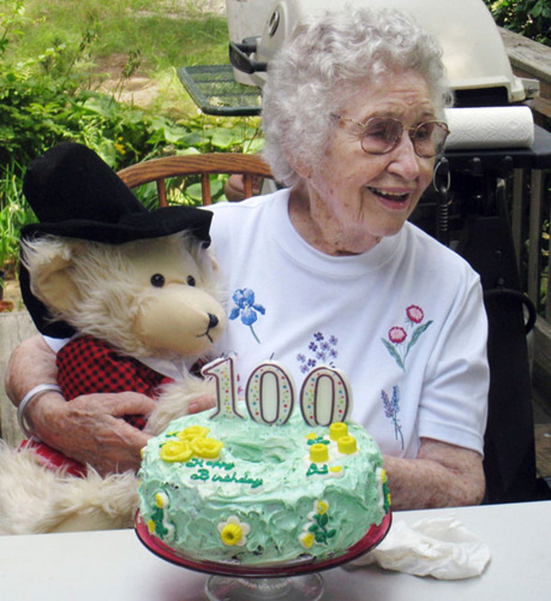 <p>Centenarian (n) /ˌsentɪˈneəriən/ /ˌsentɪˈneriən/</p>