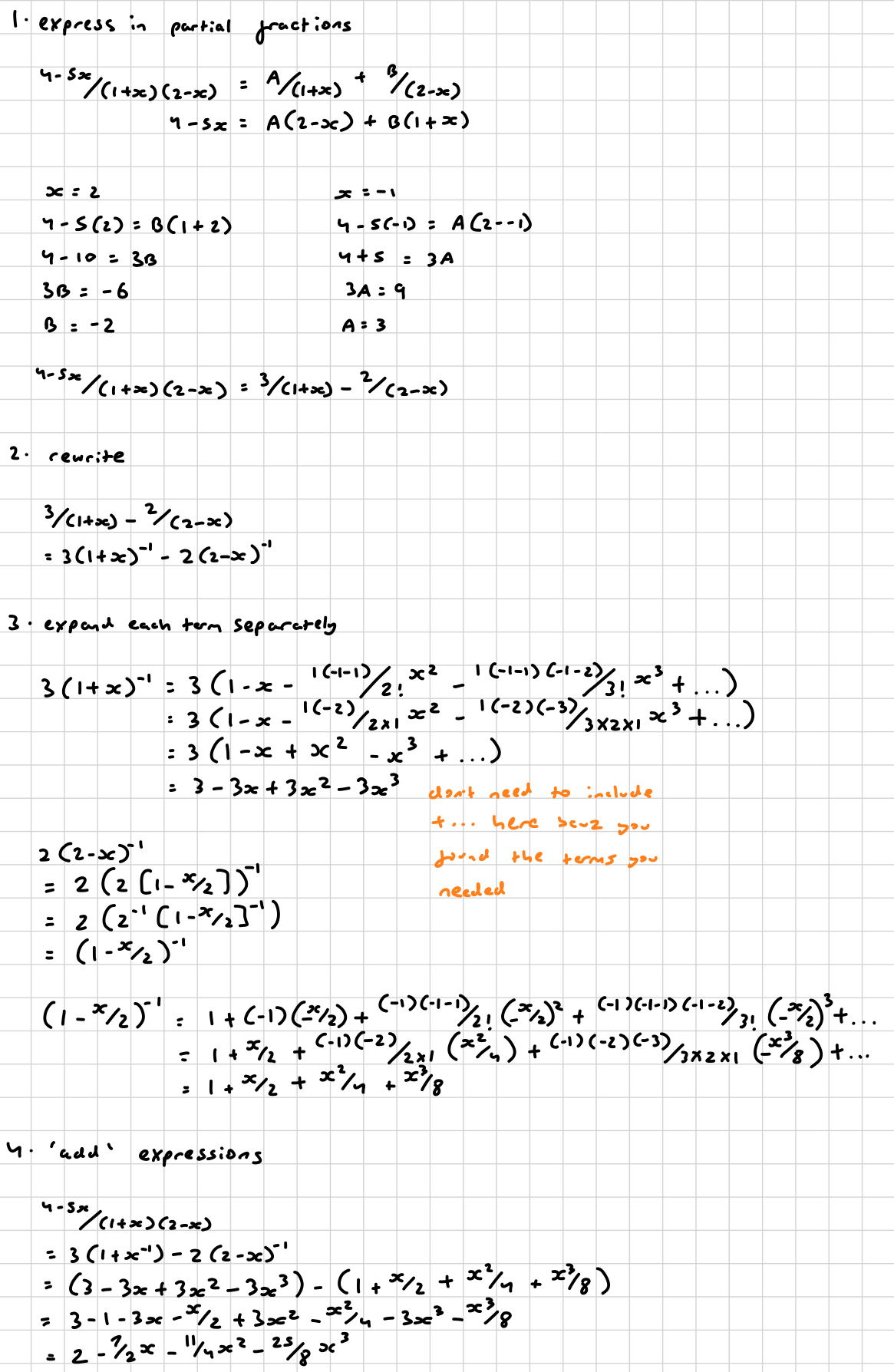 <p>using partial fractions </p>