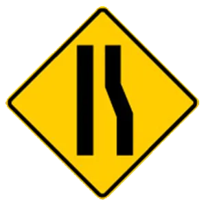 <p>This sign is used to warn drivers that:</p>