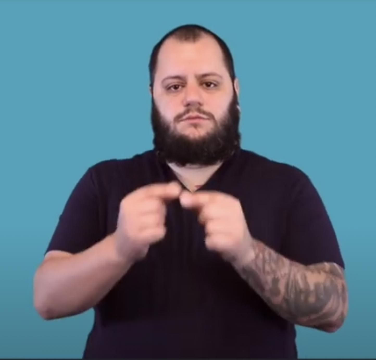 <p>pointer and thumbs together, tapping twice, hands going LOWER second time</p>