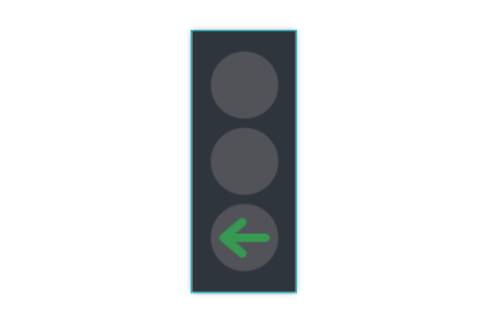 <p>A green arrow light</p>