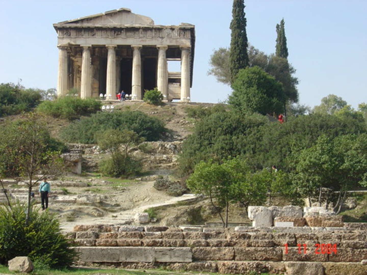 <p>the chief marketplace of Athens, center of the city's civic life.</p>