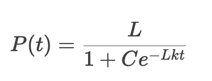 <ul><li><p>C: Constant determined by initial conditions.</p></li><li><p>The solution describes an S-shaped (sigmoid) growth curve.</p></li></ul><p></p>