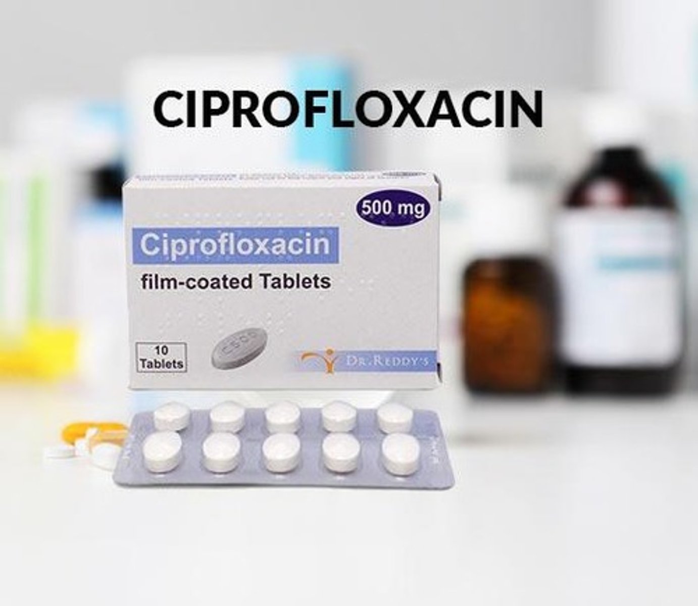 <p>Ciprofloxacin (Cipro).</p>