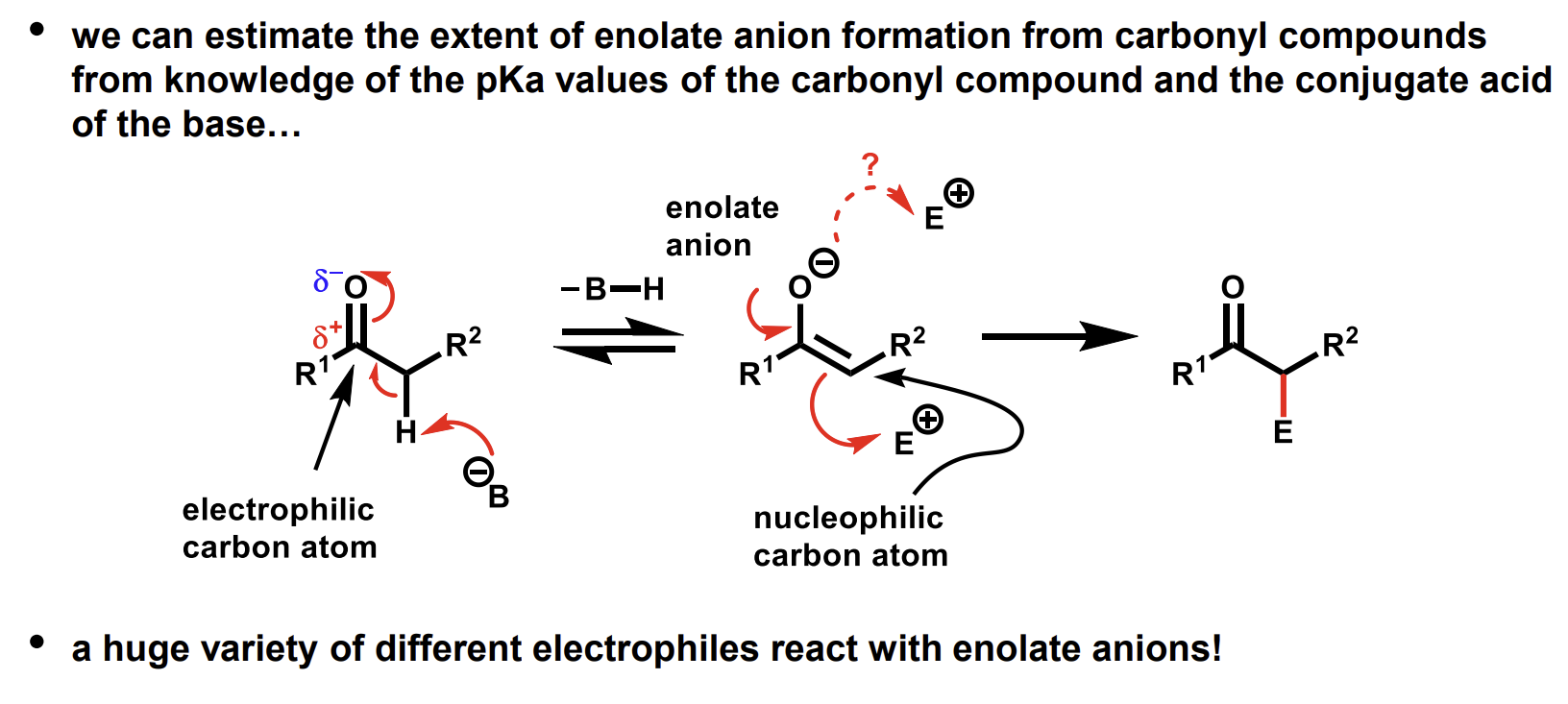 <p>Enolates are ambident nucleophiles - they have 2 points at which they can act as nucleophiles.</p>