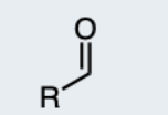 <p>A carbonyl group (C=O) bonded to at least one hydrogen.</p>