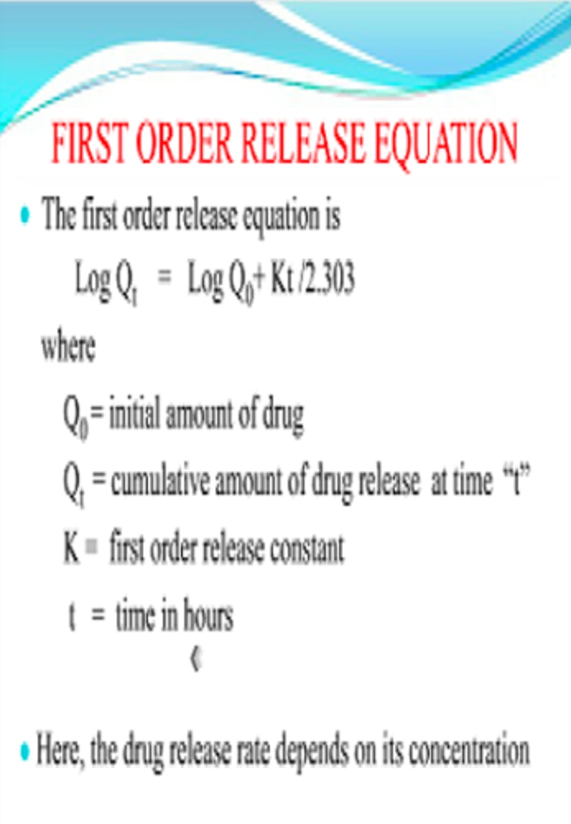 <p>Log Qt= LogQ0 +Kt/2.303</p>