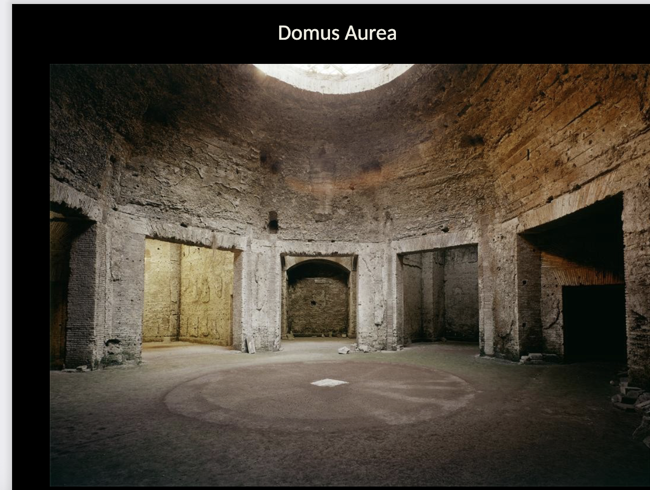 <p>What was the Domus Aurea? Who built it and where? What were its significant features?</p>