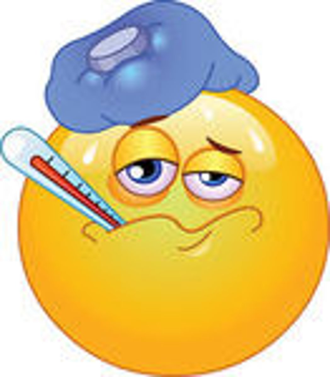 <p>to be sick</p>