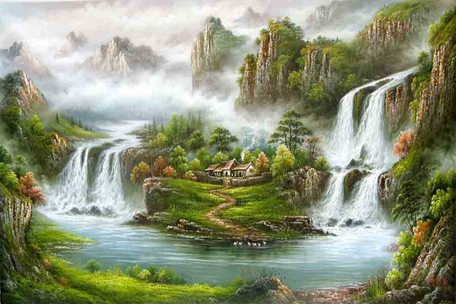 <p>landscape <span><span>/ˈlænd.skeɪp/ ( n ) </span></span></p>