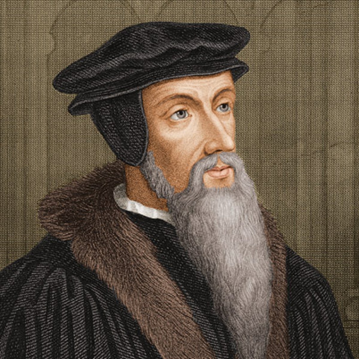 <p>- Institutes of the Christian Religion (1536)<br>- Controlled Geneva, Switzerland<br>- Predestination<br>- Supported Political Dissent<br>- Reform Church</p>