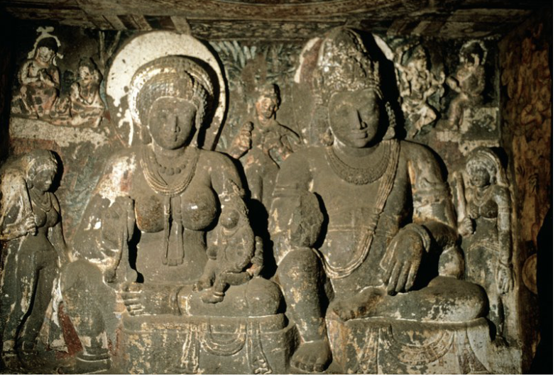 <p><span style="color: rgb(0, 0, 0);">Ajanta Cave 2, Hall Shrine, <mark data-color="yellow" style="background-color: yellow; color: inherit;">Hariti Shrinelet</mark>, rear right, <mark data-color="yellow" style="background-color: yellow; color: inherit;">sculpture</mark></span><span style="color: rgb(0, 0, 0);"><mark data-color="yellow" style="background-color: yellow; color: inherit;"><br></mark></span><span style="color: rgb(0, 0, 0);"><mark data-color="yellow" style="background-color: yellow; color: inherit;">and painted floral motifs above, detail Hariti</mark></span></p>