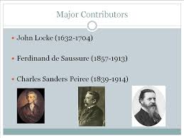 <p>-Ferdinand Saussure </p><p>-Charles Sanders Peirce (1839-1914)</p>
