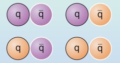 <p>Particles that consist of one quark and one antiquark</p>