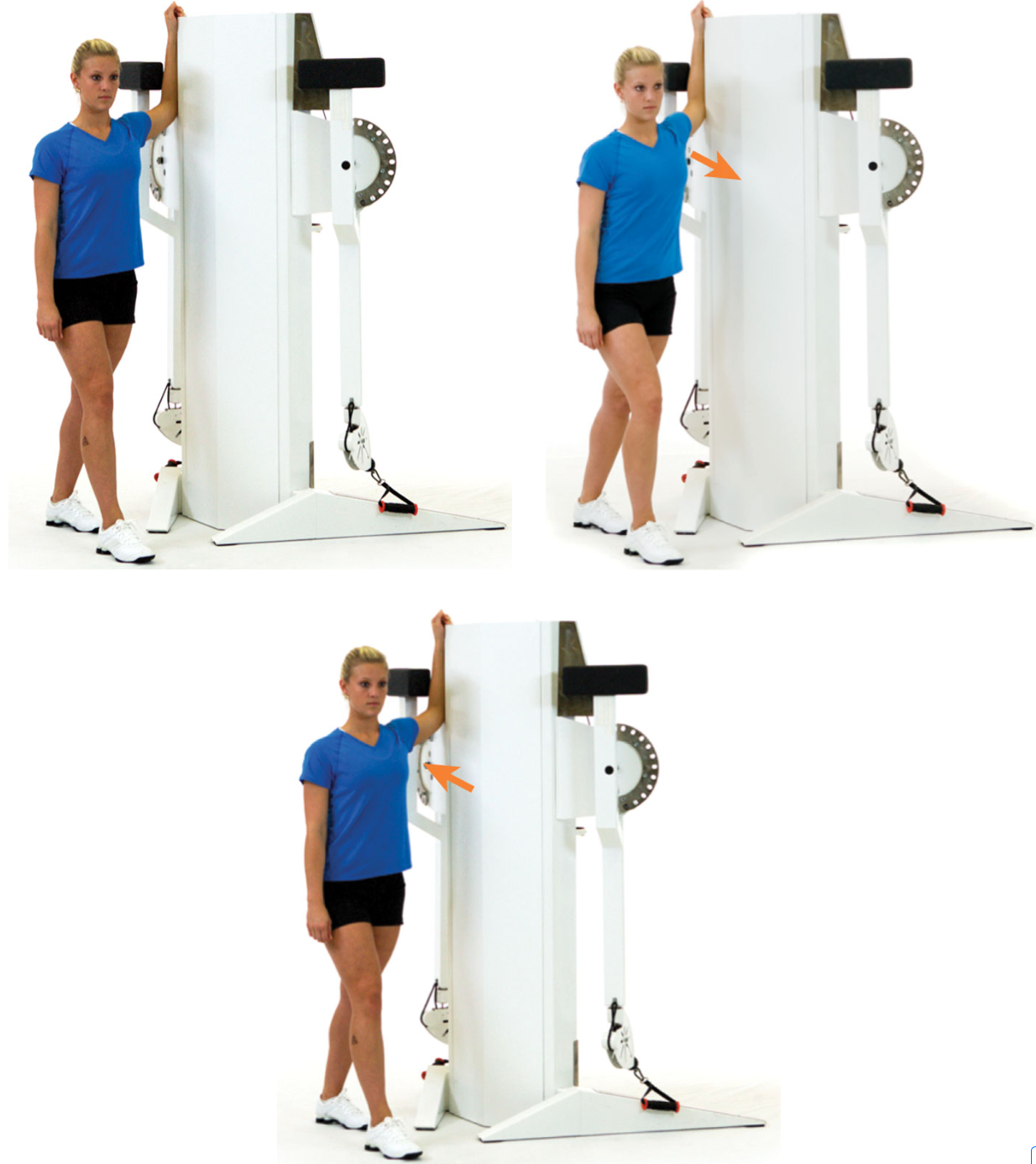 standing with one arm in a 90/90 arm position, lean forward until a stretch is felt in the anterior shoulder and chest area

do not allow the shoulders to elevate (shrug) during this stretch

repeat for the desired number of repetitions