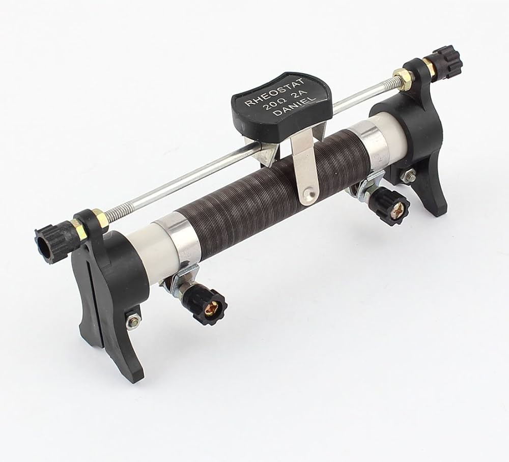 <p>moving the position of the slider on this resistor changes the resistance</p>