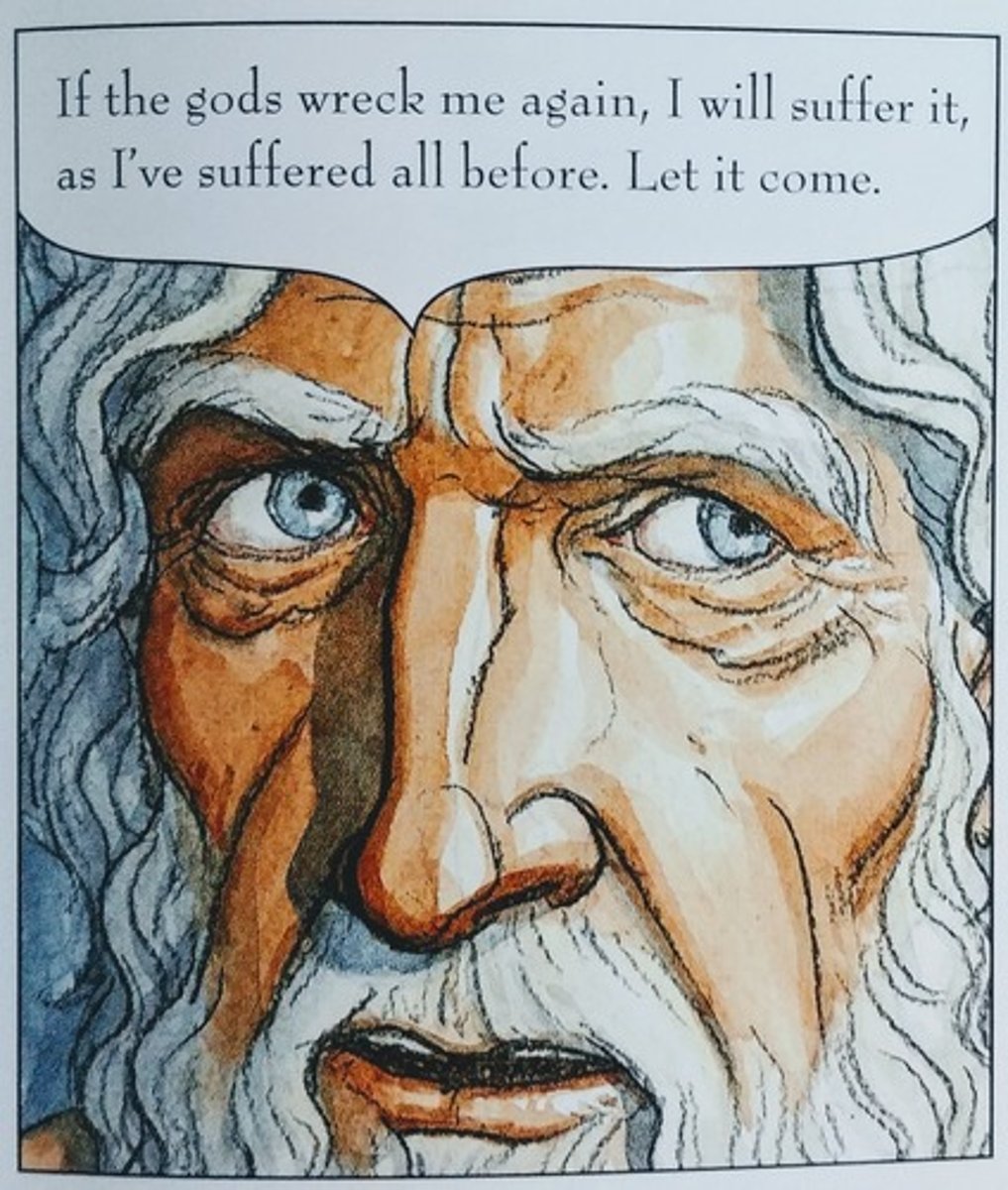 <p>Protagonist. King of Ithaca. Journey to come home is the plot.</p>