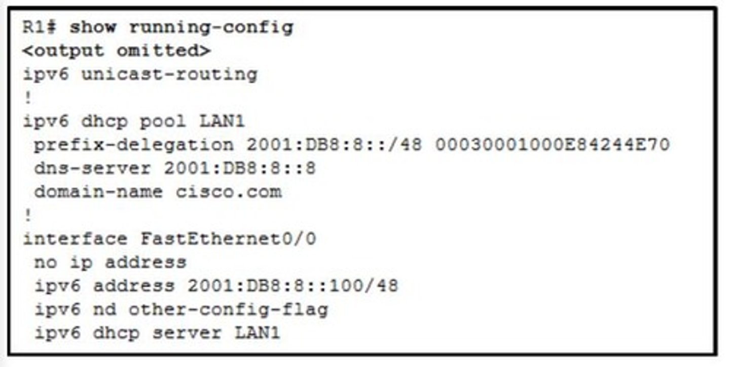 <p>ipv6 nd other-config-flag​</p>