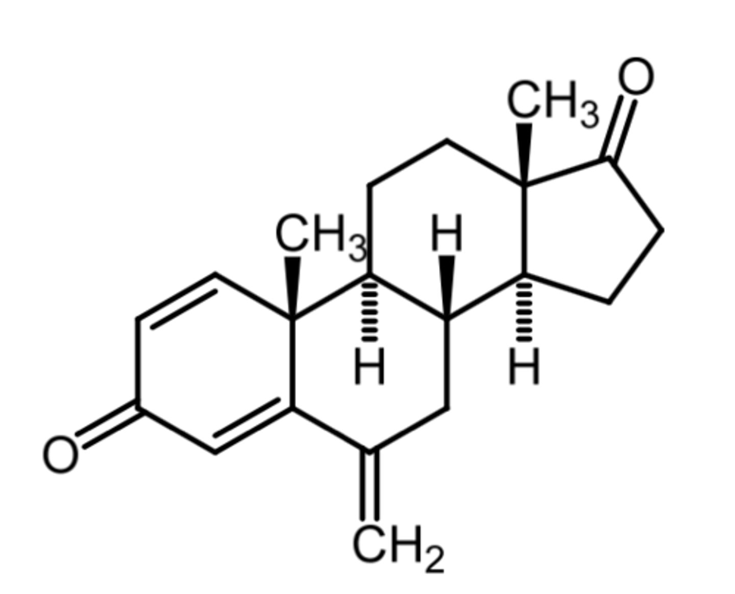 <p>(aromatase inhibitor)</p><p>ROA: oral</p><p>MOA: irreversible aromatase inhibitor (suicide substrate)</p><p>- forms covalent bond with cysteine</p><p>indication: estrogen +ve breast cancer in post menopausal women</p><p>- risk reduction for invasive breast cancer in post menopausal women</p>