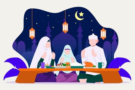 <p>1 of the Pillars of Islam: Fasting during the holy time period of Ramadan</p>