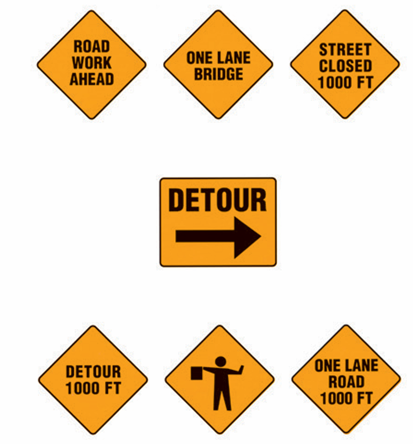 <p>Construction and Maintenance Signs</p>