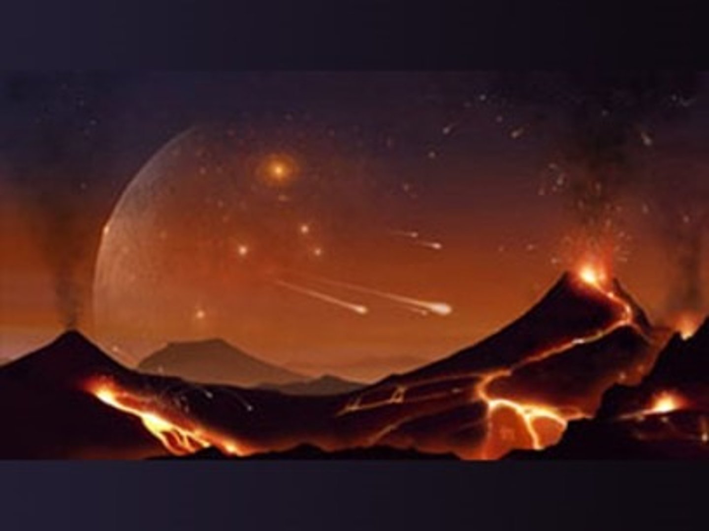 <p>- 4.6 to 4.0 bya</p><p>- high temperatures in earths interior and surface, no rock formations survive from this time</p><p>- surface likely covered in magma ocean</p><p>- earth differentiates into zones of different chemical compositions (interior likely partially molten)</p><p>- sources of heat for partial melting includes accretion and radioactive decay</p><p>- no evidence of life in geologic record</p><p>- earths atmosphere forms from gases and ices leftover from solar system formation</p><p>- outgassed water vapor condenses from atmosphere to form rain ( leads to oceans)</p>