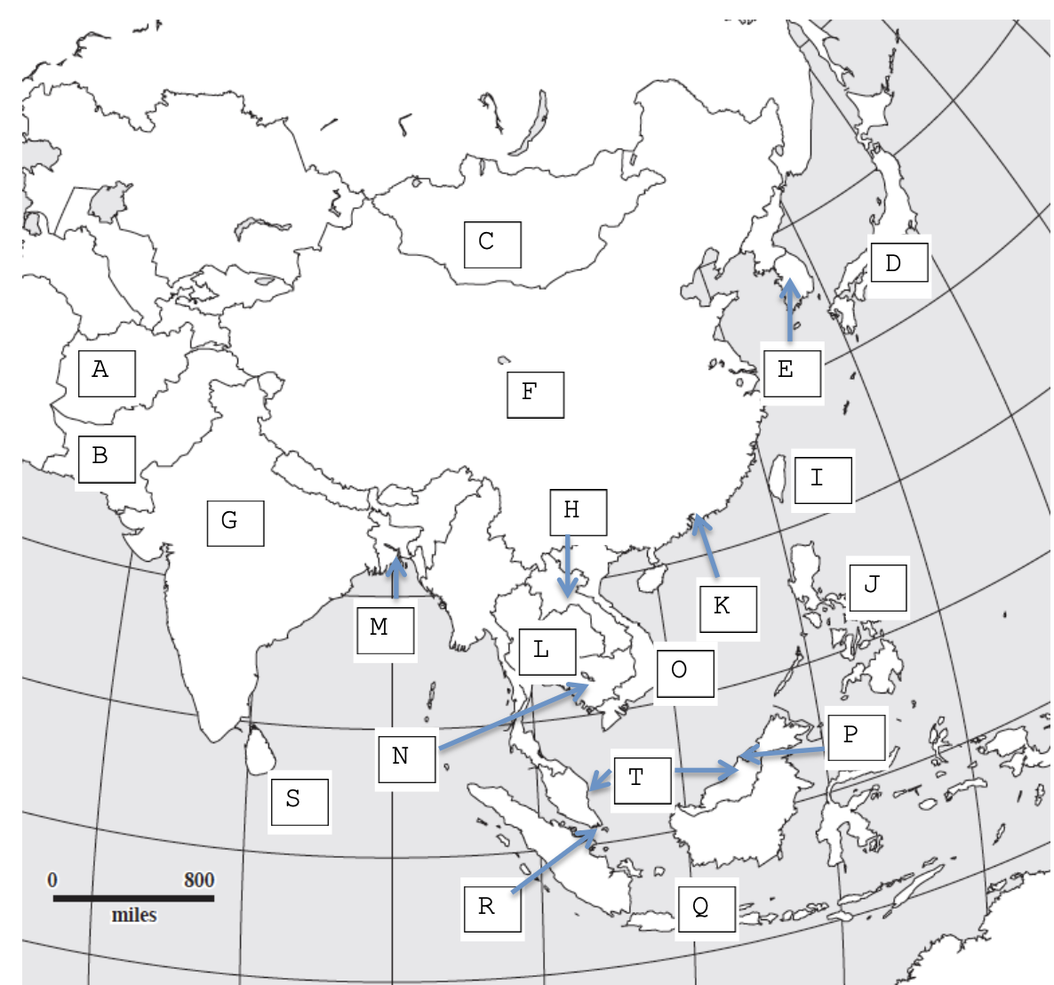 <p>Which country is H?</p>