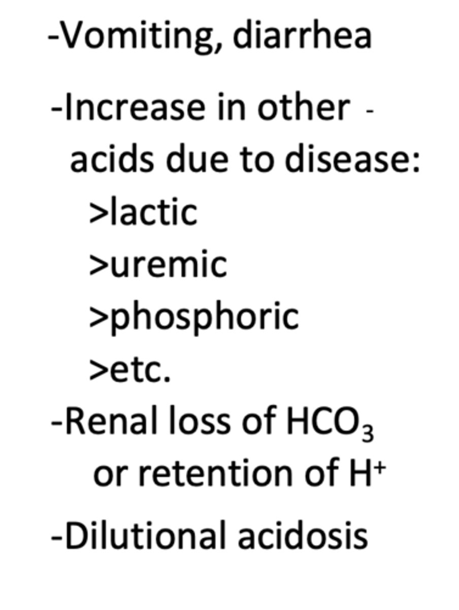 <p>these would all be related to metabolic causes of _____</p>